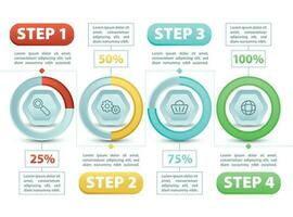 vooruitgang infographic bedrijf sjabloon vector