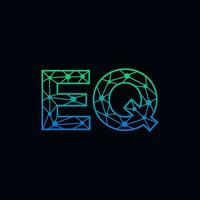 abstract brief eq logo ontwerp met lijn punt verbinding voor technologie en digitaal bedrijf bedrijf. vector