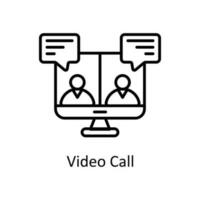 video telefoontje vector schets pictogrammen. gemakkelijk voorraad illustratie voorraad