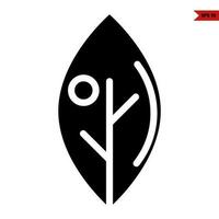 blad glyph icoon vector