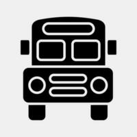 icoon school- bus. school- en onderwijs elementen. pictogrammen in glyph stijl. mooi zo voor afdrukken, affiches, logo, advertentie, infografieken, enz. vector