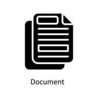 document vector solide pictogrammen. gemakkelijk voorraad illustratie voorraad