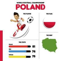 wereld Amerikaans voetbal team Polen vector