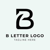 b modern brief logo ontwerp concept vector