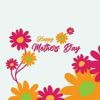 gelukkig moeders dag achtergrond. minimaal stijl behang met bloem. vector achtergrond voor banier, poster.