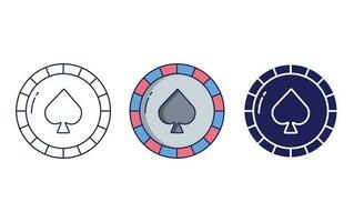 poker chips vector icoon