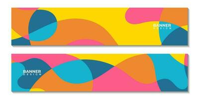 een reeks van banners met zomer kleurrijk achtergrond vector illustratie