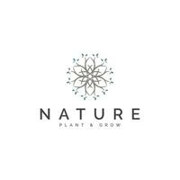 natuurlijk decoratief teken logo ontwerp vector illustratie. premie minimalistische botanisch kunst decoratie teken logo vector ontwerp sjabloon geïsoleerd Aan wit achtergrond. natuurlijk kunst brief n logo ontwerp