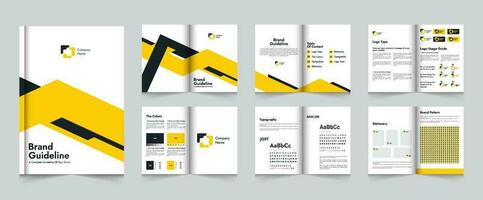 creatief merk stijl richtlijn lay-out brochure sjabloon vector