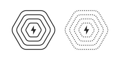 draadloze oplader pictogrammen. elektromagnetisch oplader tekens. telefoon in rekening brengen gemakkelijk illustratie. vector schaalbaar grafiek