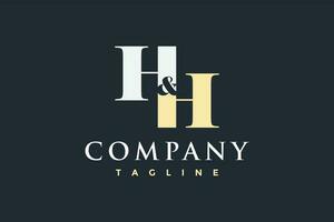 monogram h en h logo vector