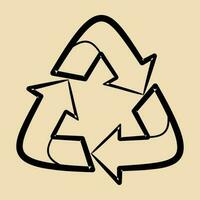 icoon gerecycled pakket. verpakking symbool elementen. pictogrammen in hand- getrokken stijl. mooi zo voor afdrukken, affiches, logo, Product verpakking, teken, expeditie, enz. vector