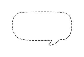 meetkundig grappig toespraak bubbel ballon gemaakt van stippel stippel lijn reeks vector