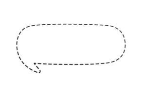 meetkundig grappig toespraak bubbel ballon gemaakt van stippel stippel lijn reeks vector