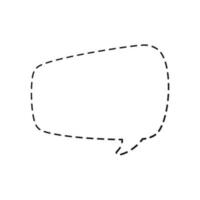 meetkundig grappig toespraak bubbel ballon gemaakt van stippel stippel lijn tekening vector illustratie