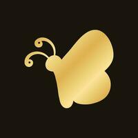 goud vlinder logo. abstract gouden vlinder silhouet icoon vector illustratie.