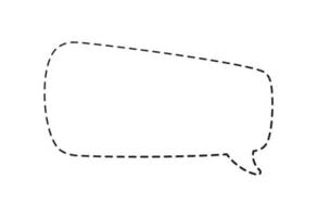 grappig toespraak bubbel ballon gemaakt van stippel stippel lijn tekening vector illustratie