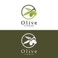 olijf- olie logo, olijf- blad fabriek kruiden tuin vector, gemakkelijk elegant luxueus icoon ontwerp sjabloon illustratie vector