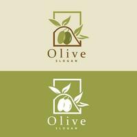 olijf- olie logo, olijf- blad fabriek kruiden tuin vector, gemakkelijk elegant luxueus icoon ontwerp sjabloon illustratie vector