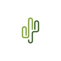 cactus logo sjabloon vector illustratie