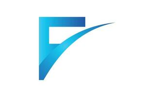 helling f brief logo ontwerp met zucht, vector illustratie