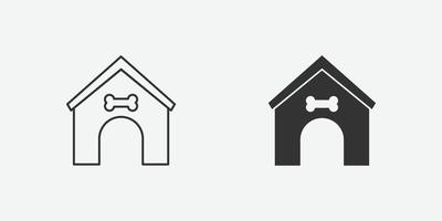 vectorillustratie van hond huis pictogram symbool vector