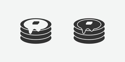 pannenkoeken met boter en honingsiroop vector