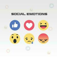 sociaal media Leuk vinden hart glimlach emoties vector