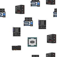 spel pc gamer computer online vector naadloos patroon