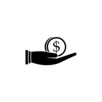 geld in hand- vector icoon illustratie