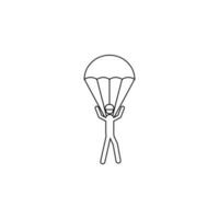 parachutist vector icoon illustratie