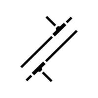 tonfa wapen leger glyph icoon vector illustratie