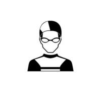zwemmen atleet avatar vector icoon illustratie
