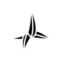 caltrops wapen leger glyph icoon vector illustratie