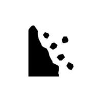 aardverschuiving, stenen, helling vector icoon illustratie