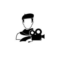 filmmaker avatar vector icoon illustratie