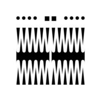 backgammon spel bord tafel glyph icoon vector illustratie
