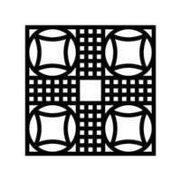 pachisi bord en stukken lijn icoon vector illustratie