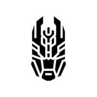 muis gaming pc glyph icoon vector illustratie