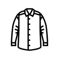 flanel overhemd hipster retro lijn icoon vector illustratie