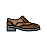 vleugeltip schoenen hipster retro kleur icoon vector illustratie