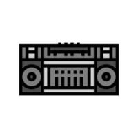 retro radio hipster retro kleur icoon vector illustratie