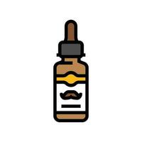 baard olie hipster retro kleur icoon vector illustratie