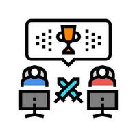 toernooi cyber sport kleur icoon vector illustratie