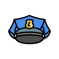 Politie hoed misdrijf kleur icoon vector illustratie