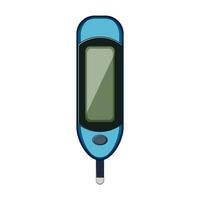 Gezondheid bloed glucometer tekenfilm vector illustratie