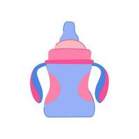 baby sippy kop tekenfilm vector illustratie