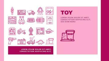 speelgoed- baby kind kind pictogrammen reeks vector