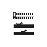 paard racing vector icoon illustratie