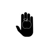 appel in hand- vector icoon illustratie